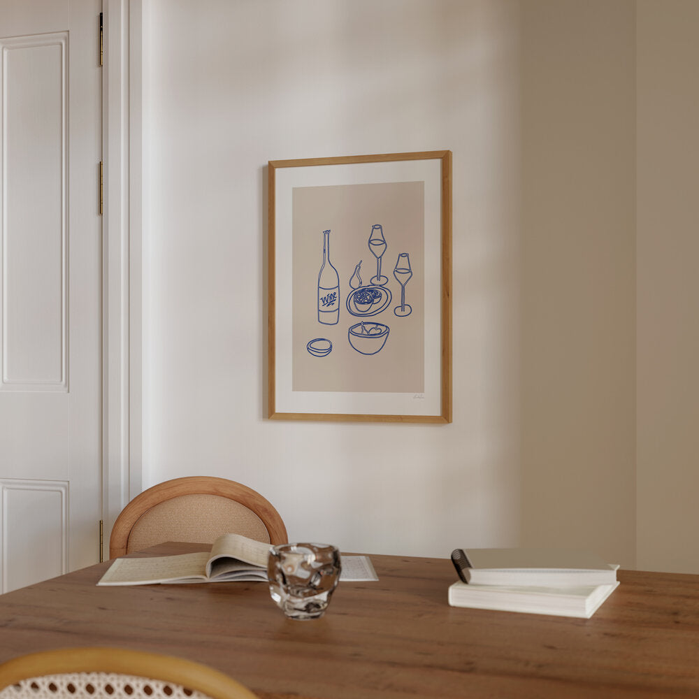 The Kitchen Collection plakat - Beige/blå